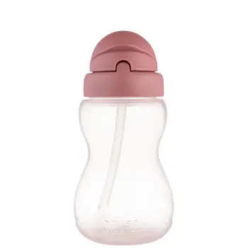 Canpol Babies, Bidon ze składaną rurką silikonową, różowy, 270 ml
