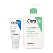 Zestaw CeraVe, oczyszczający żel do mycia z ceramidami dla skóry normalnej i tłustej, 473 ml + nawilżający krem do twarzy z ceramidami, 52 ml https://azcdn.doz.pl/image/d/product/f3efee6a-scale-180x180.png
