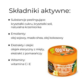 Farmona Tutti Frutti, Rewitalizujący peeling cukrowy, Pomarańcza i Mięta, 300 g