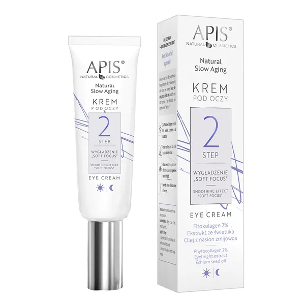 Крем для кожи вокруг глаз Apis Slow Aging Step 2 Soft Focus разглаживающий, для зрелой кожи, 15 мл