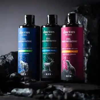 Zestaw Sylveco Duetus Men, 3x żel pod prysznic, 300 ml