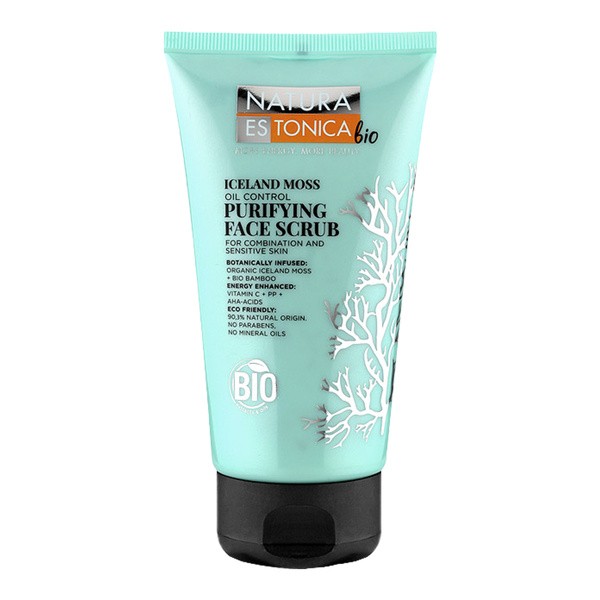 Natura Estonica Bio Natura Estonica Iceland Moss, peeling do twarzy dla skóry mieszanej i wrażliwej, 150 ml — Składniki i ocena