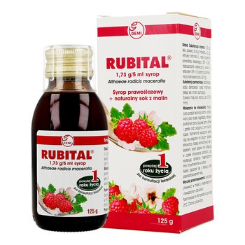 Rubital, 1,73 g/5 ml, syrop, 125 g