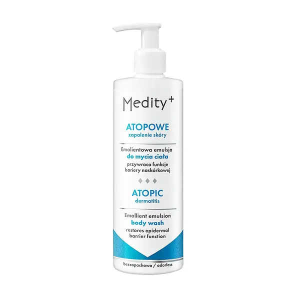 Medity+ atopisch Entzündung Haut, Emulsion rückfettend zur Körperreinigung, 190 ml