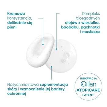 Zestaw 2 x Oillan Derm+, kremowy żel do mycia ciała, 400 ml