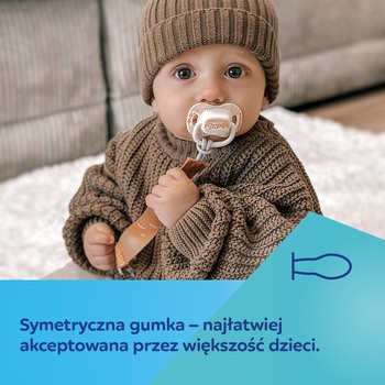 Canpol Babies Mountains, smoczek uspokajający, silikonowy symetryczny, 0-6 m, żółty, 2 szt.