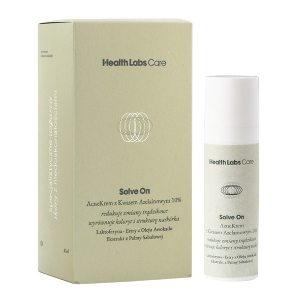 Health Labs Care Solve On AcneKrem, krem z kwasem azelainowym 10%, 30 ml