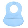 BabyOno, miękki śliniak z kieszonką i regulowanym zapięciem, niebieski, 6 m+, 1 szt.