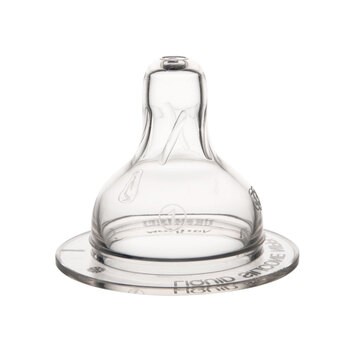 Canpol EasyStart, silikonowy smoczek do butelek szerokich, trójprzepływowy, 3 m+, 1 szt.