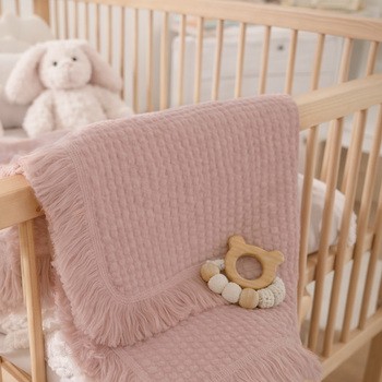Lionelo Muslin Blanket, niemowlęcy kocyk muślinowy, Dusty Pink, 1 szt.