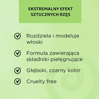 Eveline Cosmetics Extension Volume, wydłużająco-podkręcający tusz do rzęs False Definition, czarny, 10 ml