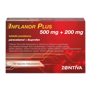 Inflanor Plus, 500 mg + 200 mg, tabletki powlekane, 10 szt.