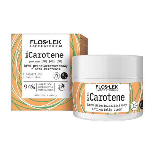 FlosLek Laboratorium Flos-Lek betaCarotene  pro age Krem przeciwzmarszczkowy z beta-karotenem na dzień i na noc, 50 ml