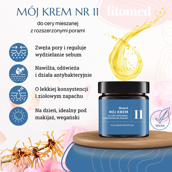 Fitomed Mój krem Nr 11, krem do cery mieszanej z rozszerzonymi porami, 55 g