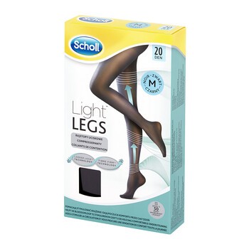 Scholl Light Legs, rajstopy uciskowe, cienkie, rozmiar M, czarne