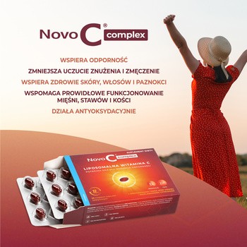 Novo C Complex, Witamina C liposomalna + Witamina D3 + Cynk, kapsułki, 30 szt.