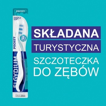Elgydium Pocket, kieszonkowa szczoteczka do zębów, 1szt.