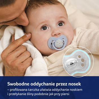 Lovi, smoczek silikonowy dynamiczny, Blossom Blue, 18 m+, 2 szt.