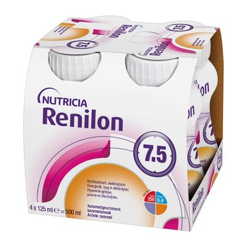 Renilon 7.5, płyn odżywczy o smaku karmelowym, 4 x 125 ml