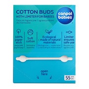 Canpol Babies, bezpieczne patyczki higieniczne dla niemowląt, 55 szt. https://azcdn.doz.pl/image/d/product/b22cd0b3-scale-180x180.png