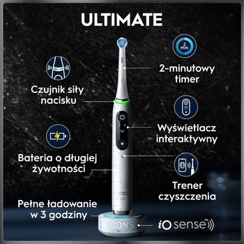 Oral-B iO 9, szczoteczka elektryczna, Rose Quartz, 1 szt.