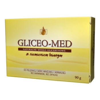 Gliceo-med, mydło naturalne, glicerynowe z siemieniem lnianym, 90 g