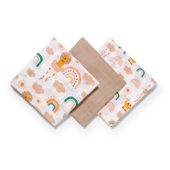 BabyOno, pieluchy muślinowe 100% bawełna, 3 szt.