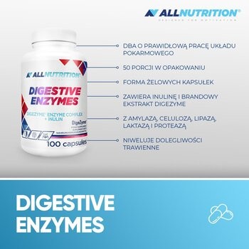Allnutrition Digestive Enzymes (Enzymy trawienne), kapsułki, 100 szt.