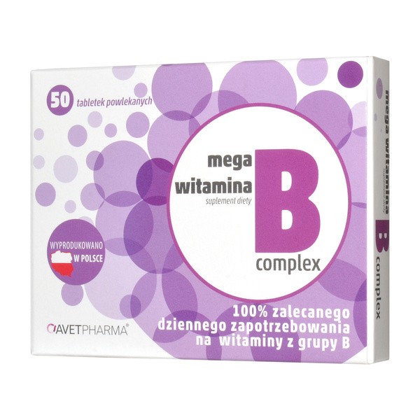 Mega Witamina B Complex, Tabletki, 50 Szt.