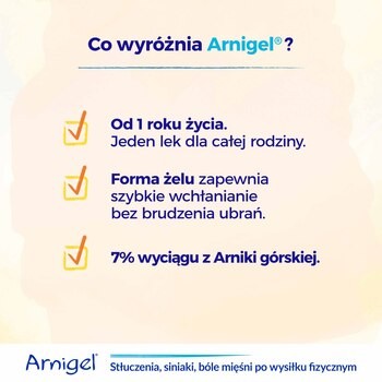Arnigel żel na stłuczenia, siniaki i ból mięśni, 120 g