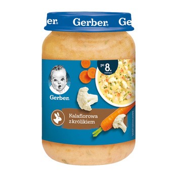 Gerber, zupka kalafiorowa z królikiem, 8 m+, 190 g