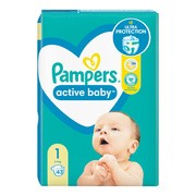 Pampers Active Baby 1 (2-5 kg),  pieluszki jednorazowe, 43 szt.        