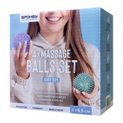 Spokey Massage Balls Set, piłki do masażu, sensoryczne, grespi, 4 x 6,5 cm