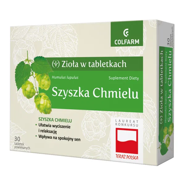 Szyszka chmielu 105 mg 30 tabletek [Zioła w tabletkach]