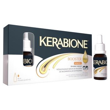 Kerabione Booster Oils, wzmacniające serum do włosów ze skłonnością do wypadania, 20 ml, 4 butelki