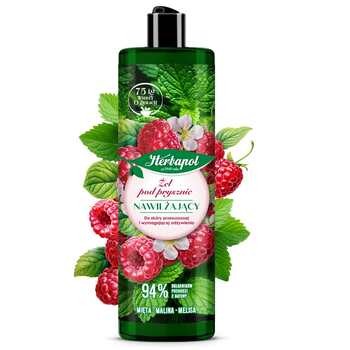Herbapol, żel pod prysznic, malina - mięta, 400 ml