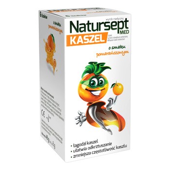 Natursept MED kaszel, lizaki o smaku pomarańczowym, 6 szt.