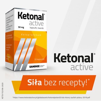 Ketonal Active, 50 mg, kapsułki twarde, 10 szt.