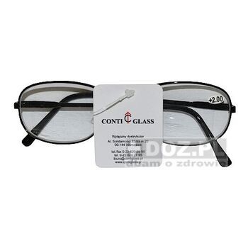 Okulary do czytania +2,0  Dptr (Conti Glass) + etui