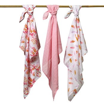 BabyOno, naturalne pieluszki z włókien bambusa, kolor różowy, 3 szt.