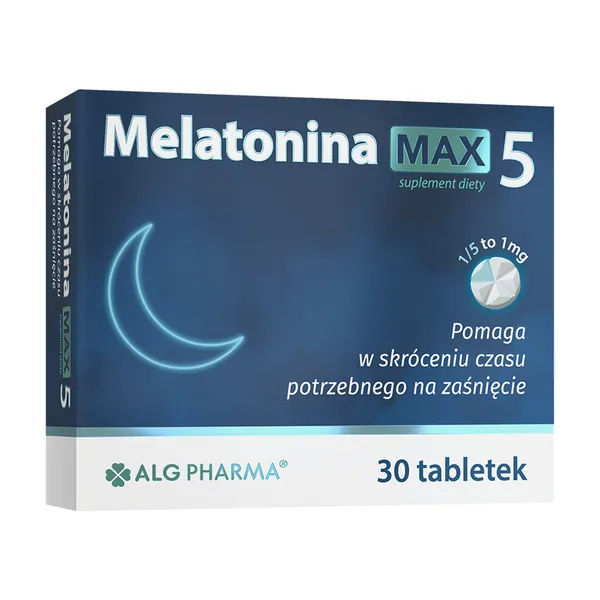 Melatonina 5 mg 30 tabletek [Alg Pharma] - Alg Pharma
