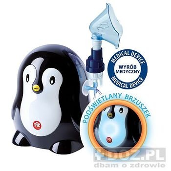 Inhalator Mr Pingui, tłokowy z maską dla dorosłych i dzieci, 1 sztuka