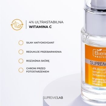Bielenda Professional SupremeLAB Energy Boost, serum rozjaśniające skórę z ultrastabilną witaminą C, 15 ml