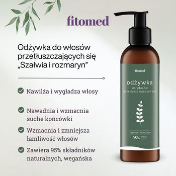 Fitomed, odżywka do włosów przetłuszczających się, Szałwia i Rozmaryn, 200 g