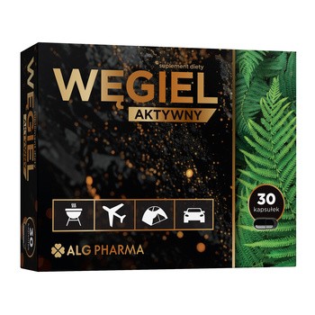 Alg Pharma Węgiel aktywny, kapsułki twarde, 30 szt.