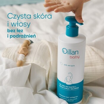 Zestaw 2 x Oillan Baby, żel do kąpieli, mycia ciała i włosów 3w1, 750 ml