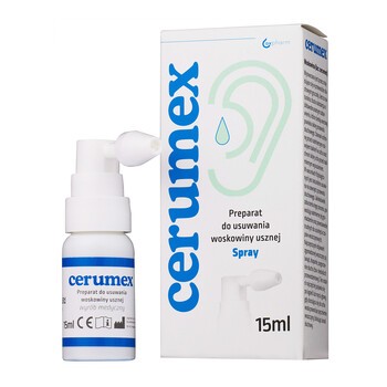 Cerumex, spray do usuwania woskowiny usznej, 15 ml
