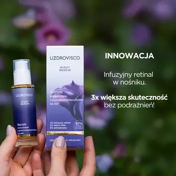 Uzdrovisco Night Renew, serum stymulujące i przeciwzmarszczkowe na noc, 30 ml