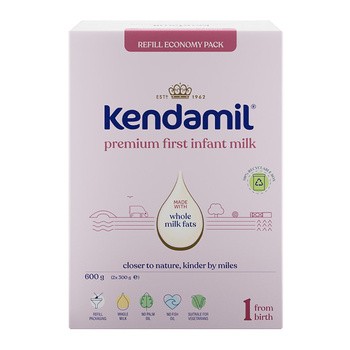 Kendamil Premium 1 Box, mleko początkowe od urodzenia do 6. miesiąca życia, proszek, 600 g (2 x 300 g)