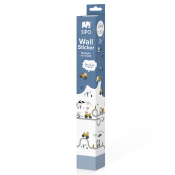 Sipo, Naklejki na ścianę dla dzieci, Traktory na ulicy, 1 szt.